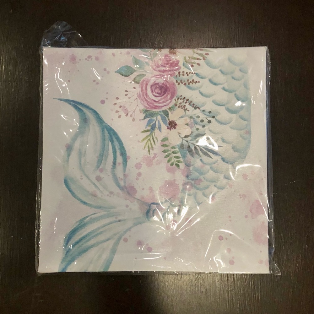Special Moments Mermaid Tail Canvas Wall Art NIP